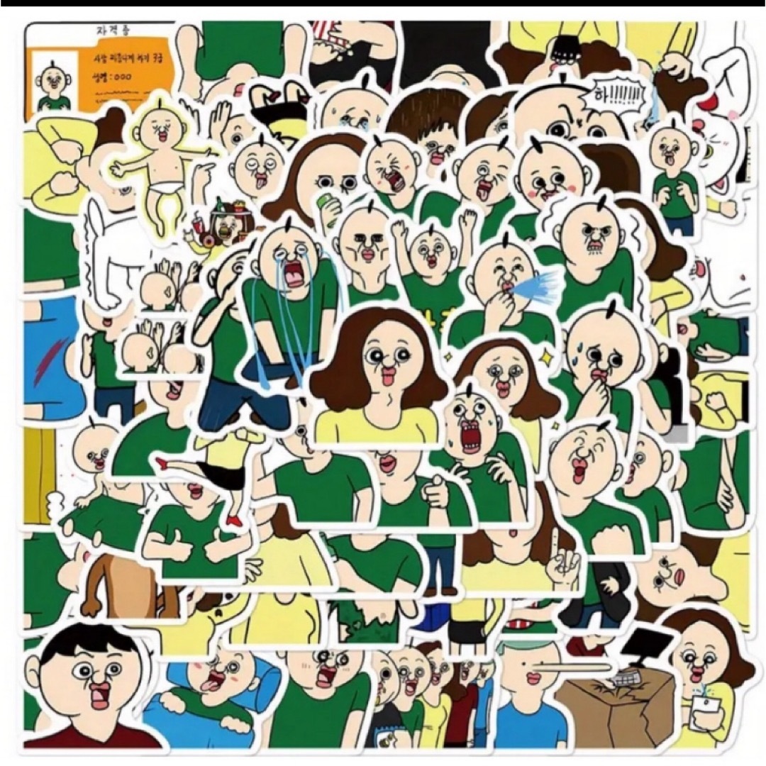 韓国 パンパンイ ステッカー パンパンくんの日常 シール セット売り 73