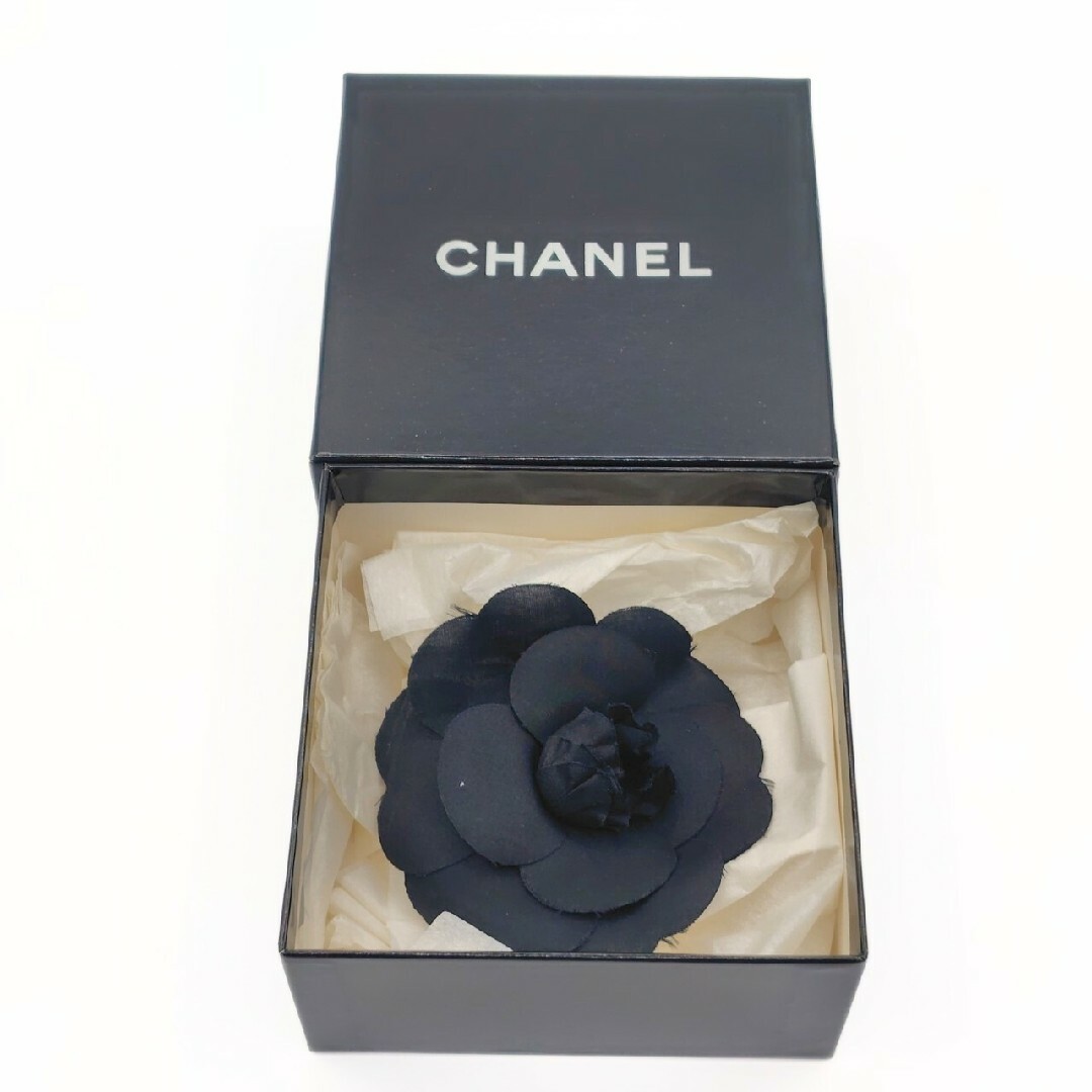 シャネル カメリア コサージュ ブローチ ヴィンテージ ピンク 箱付