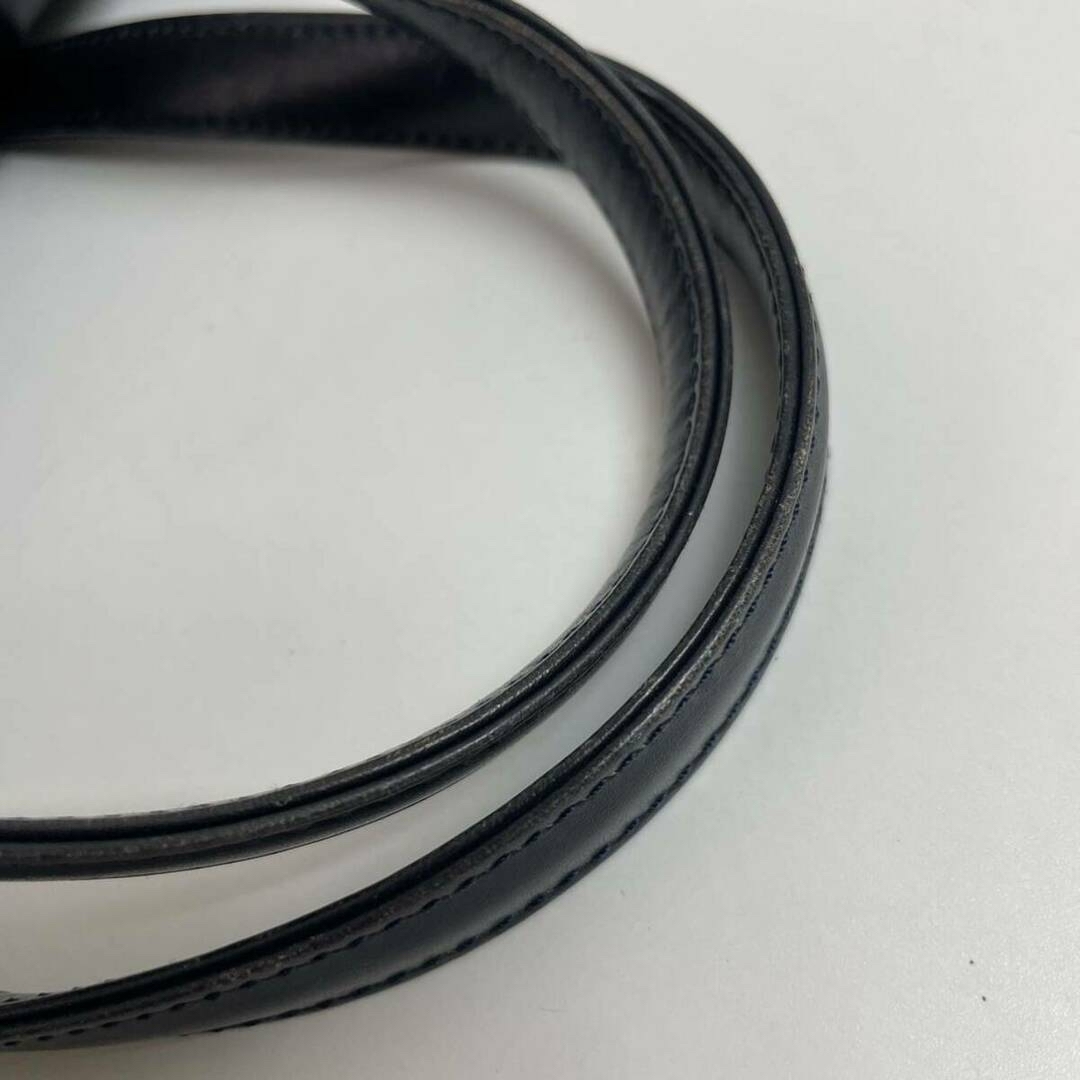 CELINE マンテル ハンドバッグ レザー ネイビー ヴィンテージ セリーヌ