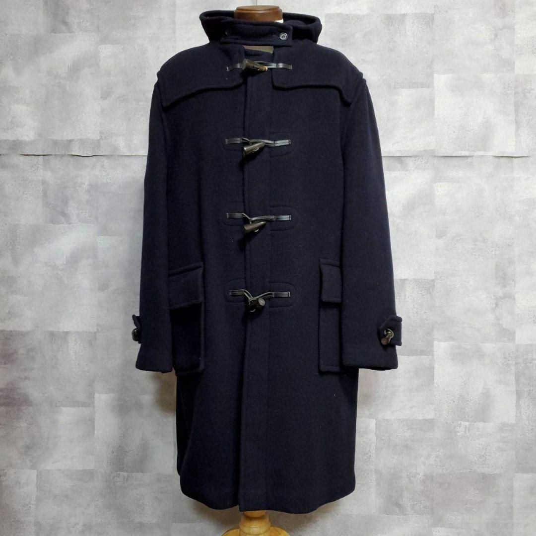 希少 Burberry ダッフルコート ノバチェック ネイビー ウール 希少