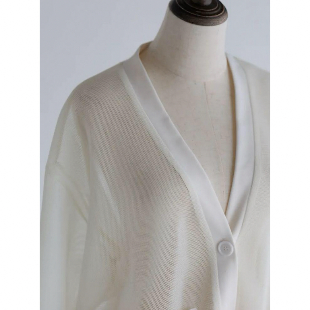 Drawer - 新品poisポワdoublemeshCardigaダブルメッシュカーディガンの