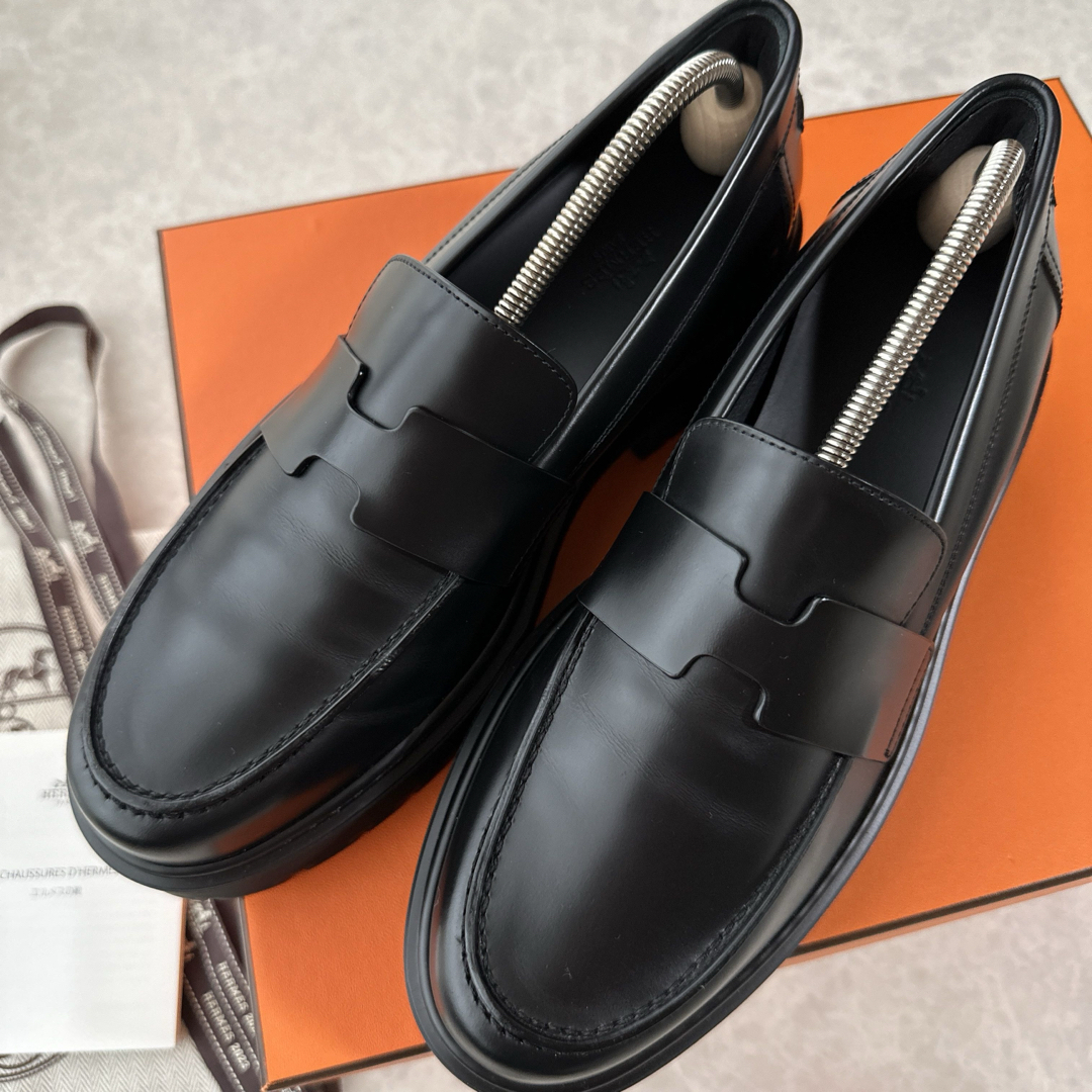 HERMES - エルメス HERMES ヒッチ HITCH 厚底ローファー1度のみ使用の