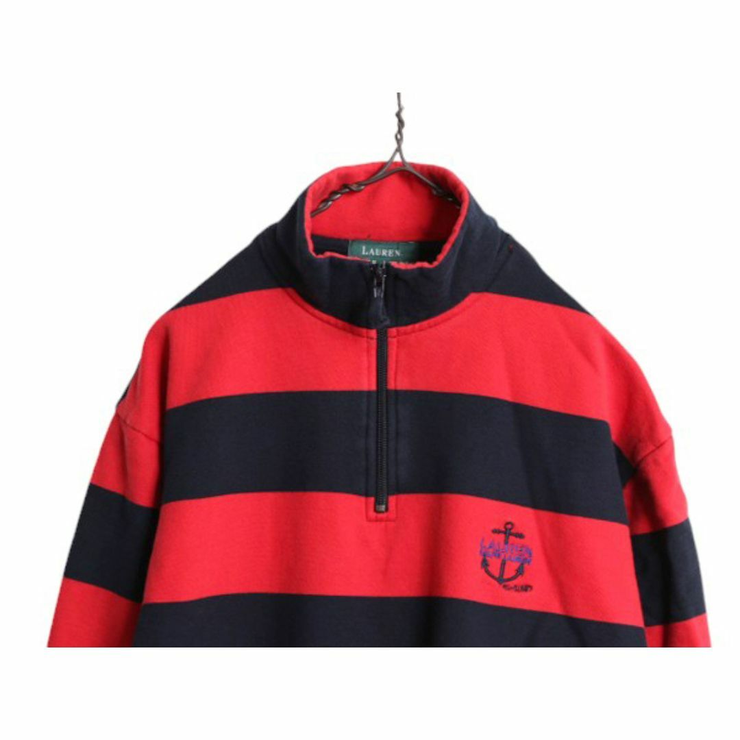 Ralph Lauren - 90s LAUREN ラルフローレン ハーフジップ 7分袖