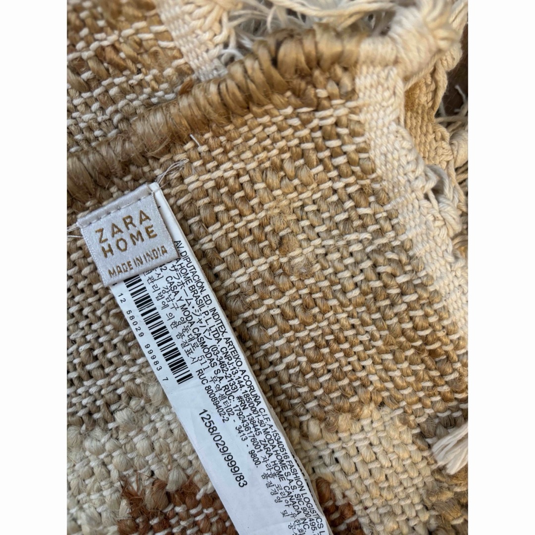 ZARA HOME - ZARA HOME ラグ ジュート 麻 花 フラワーの通販 by Anzu's