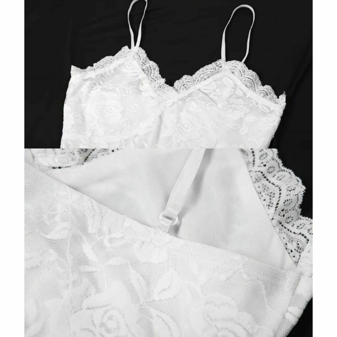 入荷待ち！アシメントリーレースキャミワンピース y2k グランジ 白 M