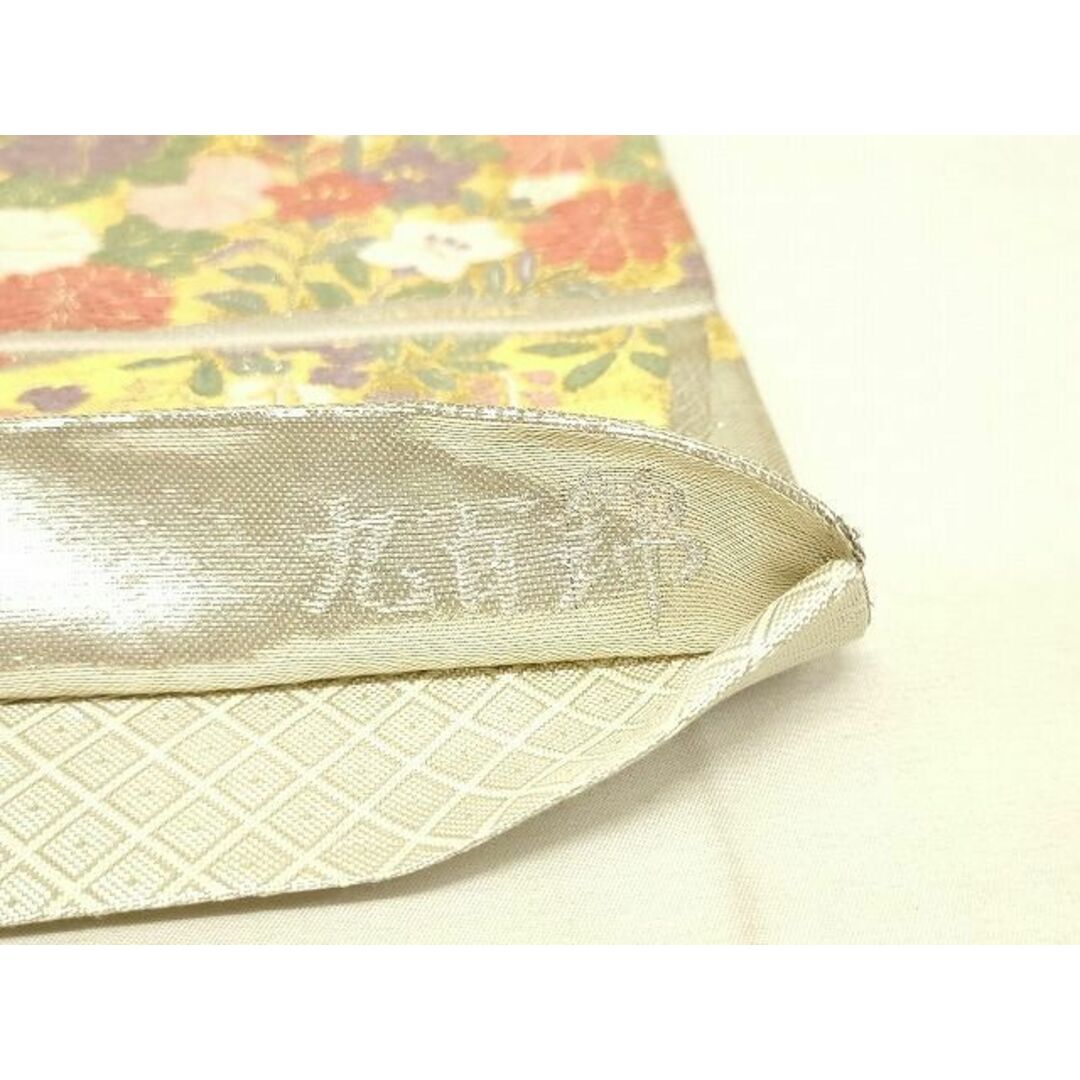 平和屋着物◎佐賀錦 六通柄袋帯 唐織 九百錦 瑞寶 花鳥文 銀糸 正絹