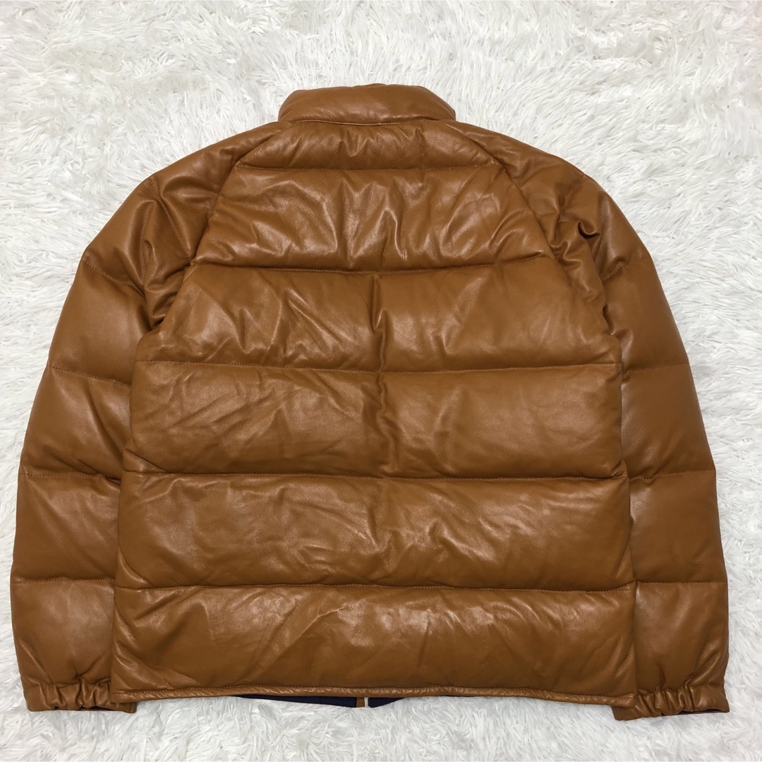 A BATHING APE - アベイシングエイプ ape レザー ダウンジャケット