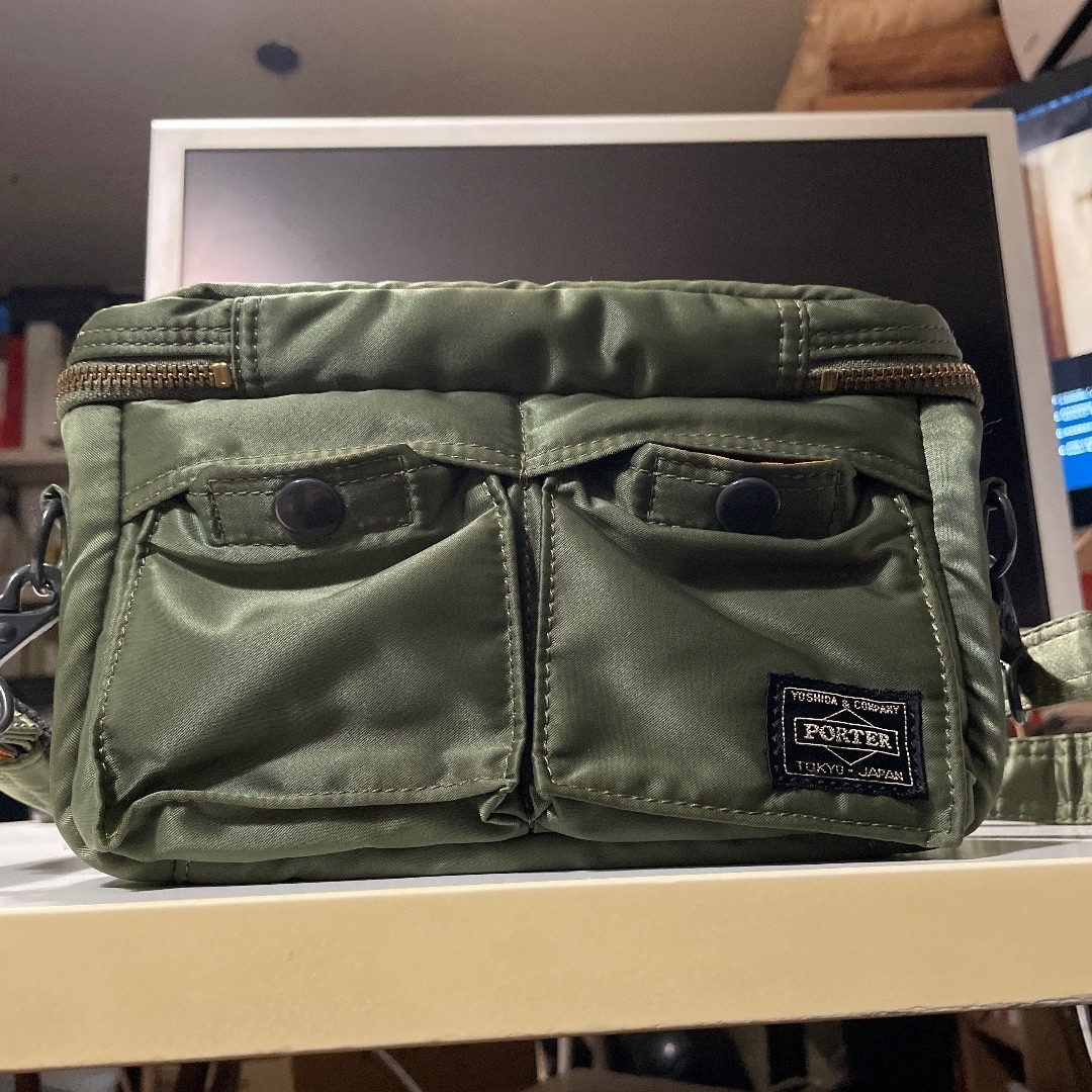PORTER - 希少 初期 PORTER タンカー カメラバッグ S セージグリーン
