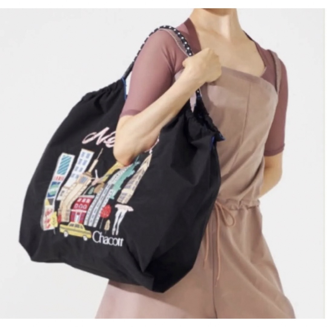 CHACOTT - チャコット ボールアンドチェーン ニューヨーク柄 ブラック