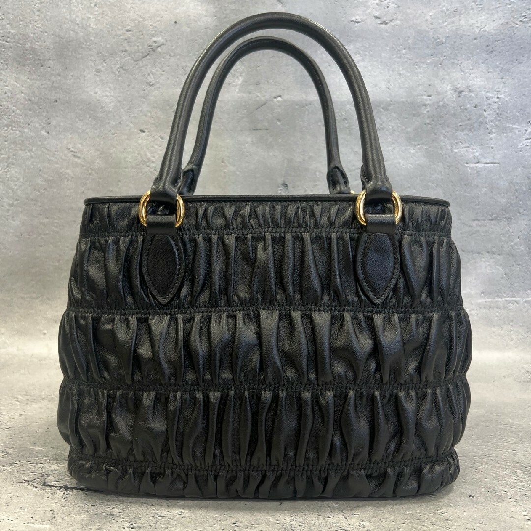 PRADA - プラダ 1BA172 ギャザー 2WAYハンドバッグ ショルダーバッグ