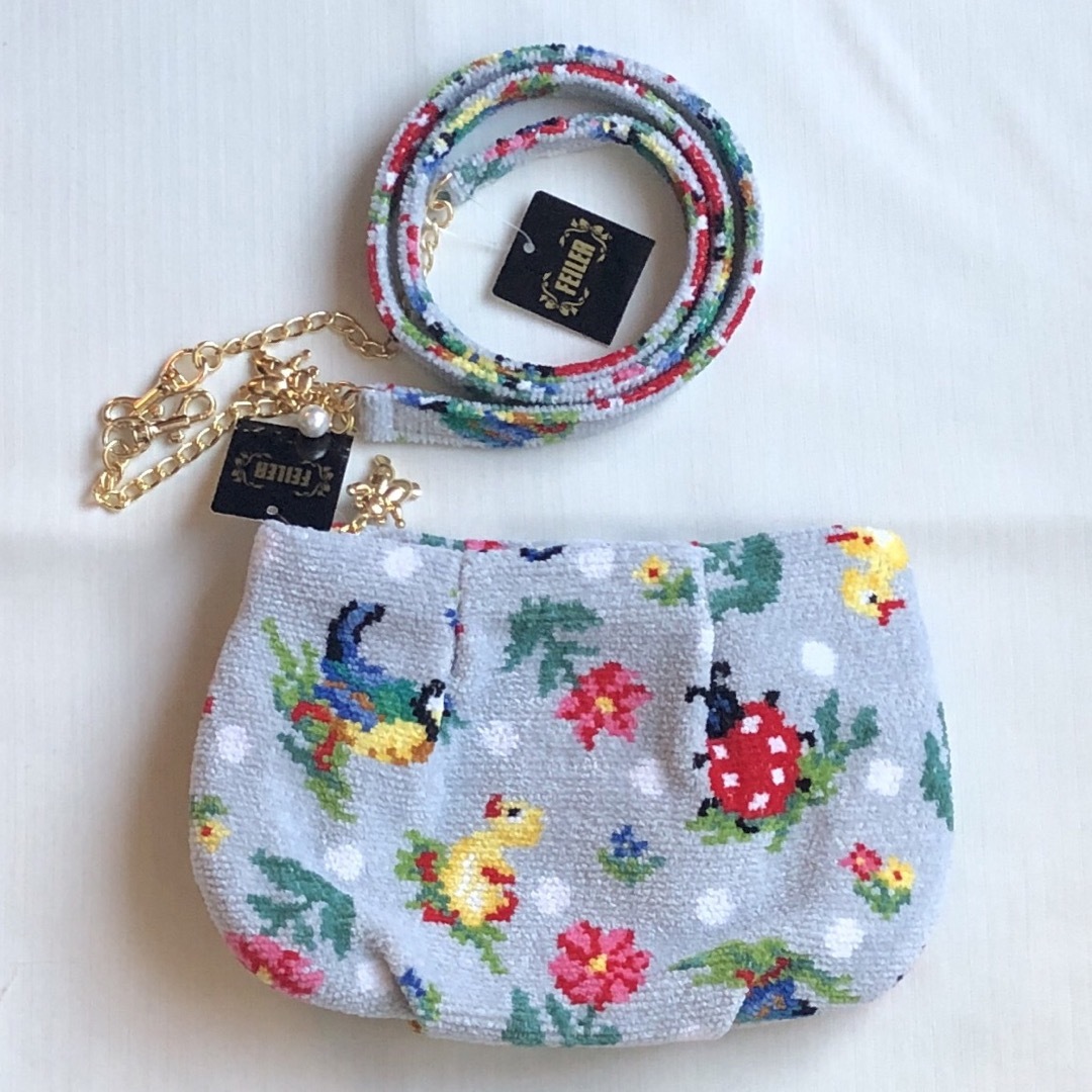 FEILER - フェイラー ハイジドット ポーチ＆ショルダーストラップの