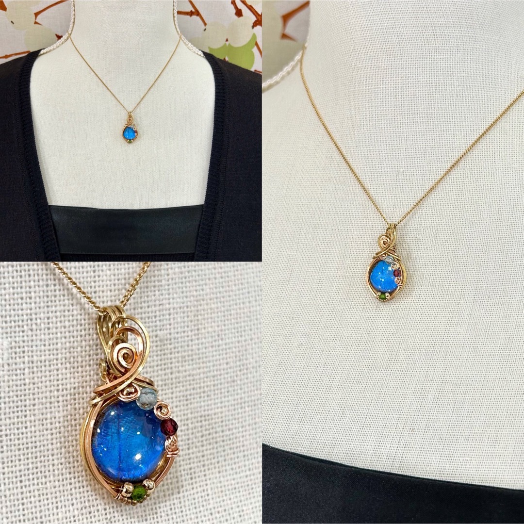 ハルページ☆リクエスト3点 ワイヤーラッピング アート ジュエリー Gon