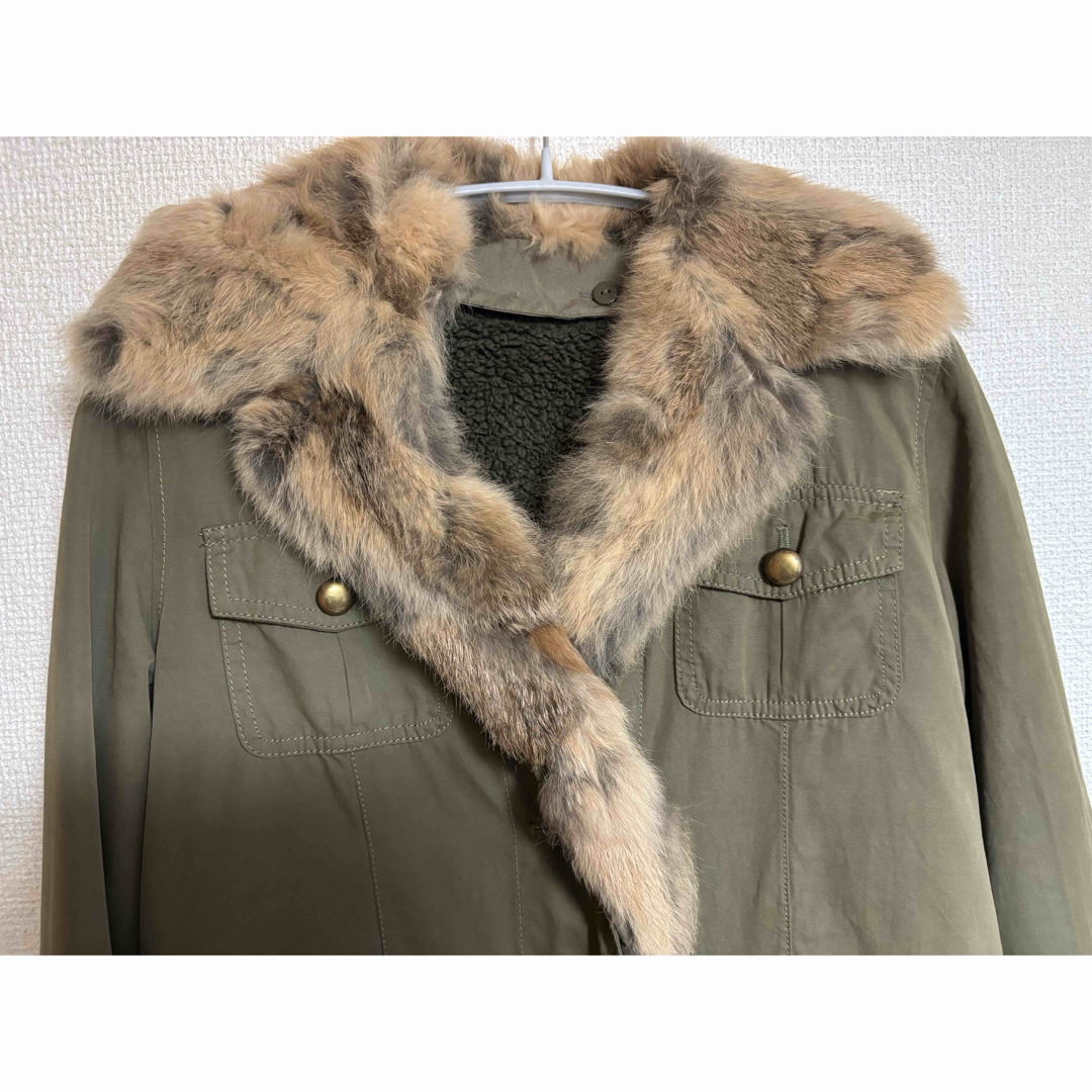 THE SHOP TK - THE SHOP TK モッズコート ファー付きコート カーキ M