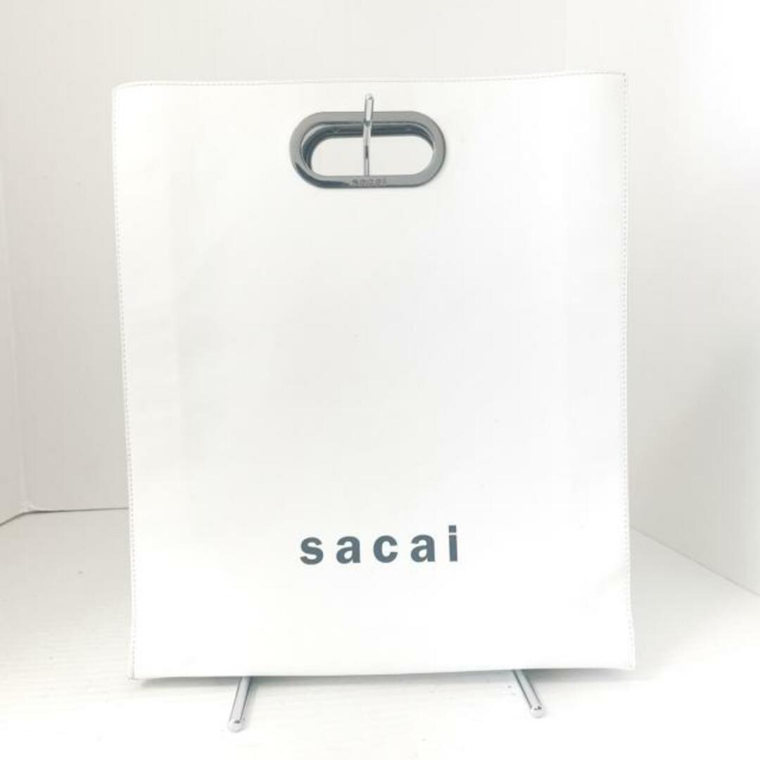 sacai - Sacai(サカイ) トートバッグ 白 レザーの通販 by ブランディア