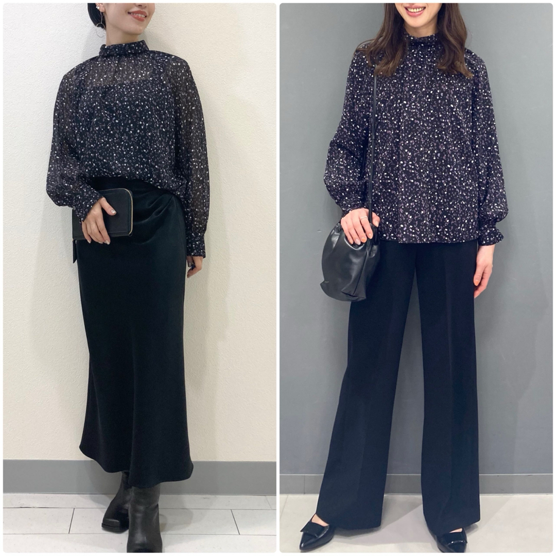 Theory luxe - theory luxe 2024 シアー素材スタンドカラーブラウスの