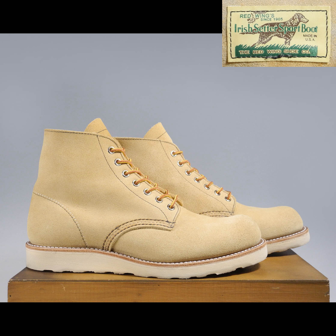 REDWING - 四角犬タグ8167セッターベージュスエード8173 8166 875 8875