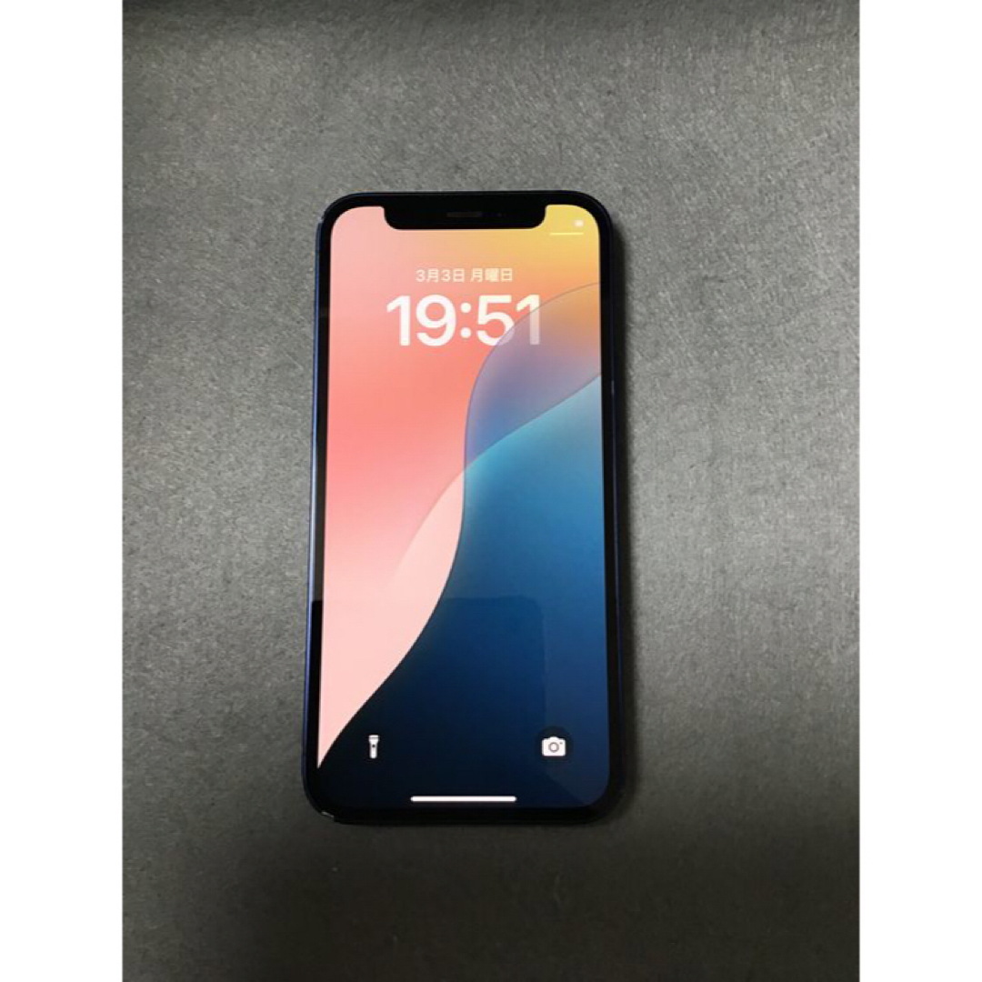 iPhone - 美品中古 SIMフリー iPhone12 mini 128GB ブルー色の通販 by