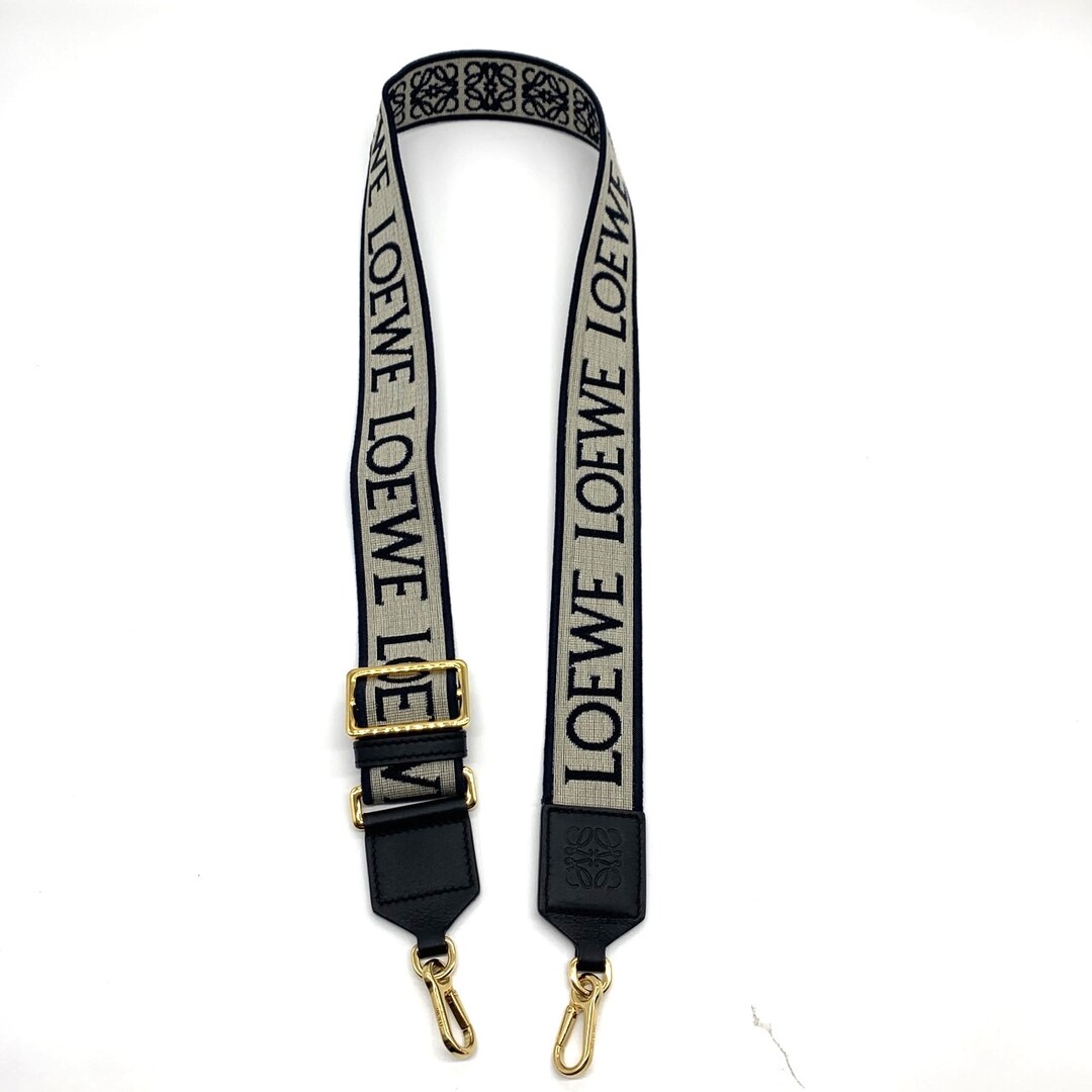LOEWE - ロエベ ショルダーストラップ アナグラム キャンバス ブラック