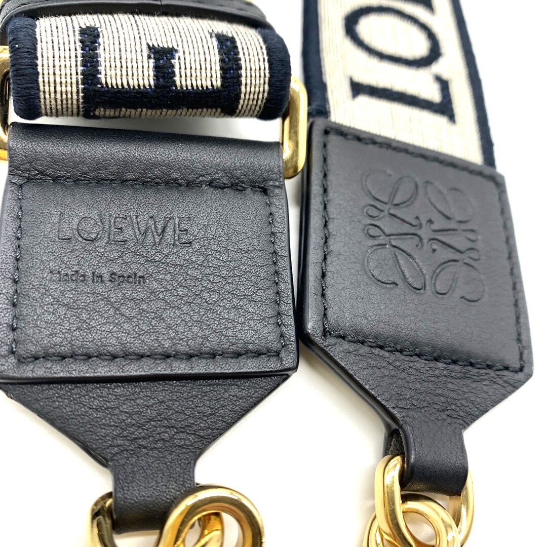 LOEWE - ロエベ ショルダーストラップ アナグラム キャンバス ブラック