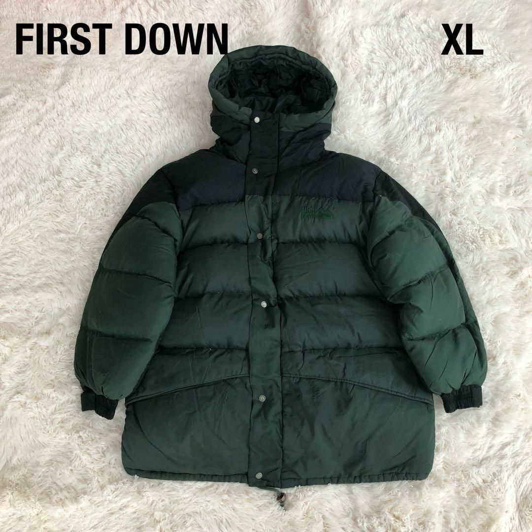 FIRST DOWN - FIRSTDOWNファーストダウンダウンジャケットグリーン