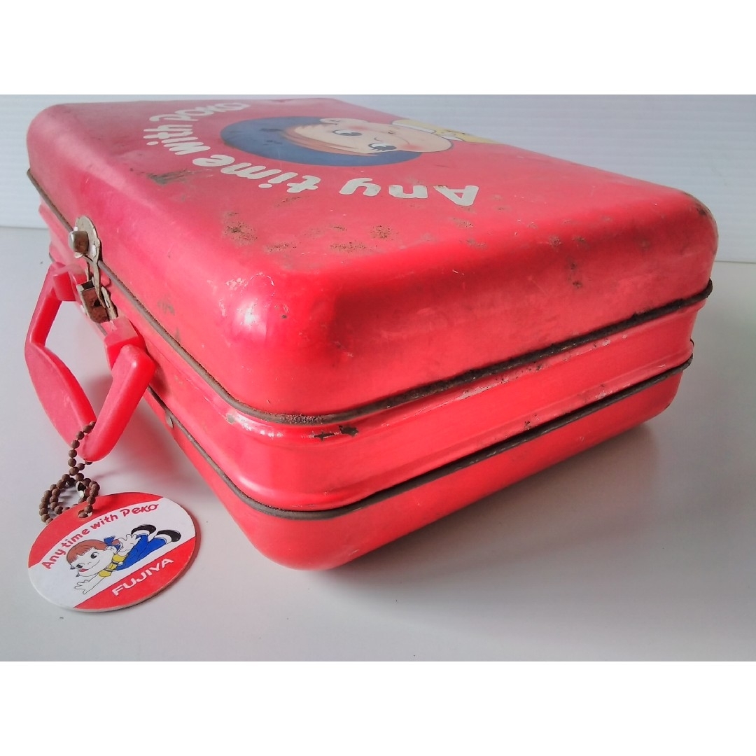 不二家 - 激レア不二家ペコちゃんポコちゃん ブリキ缶トランクケース