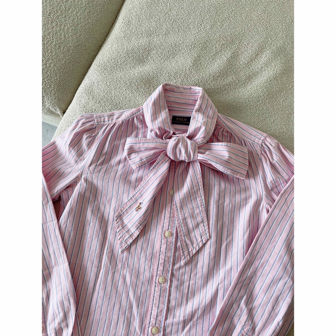 POLO RALPH LAUREN - ポロラルフローレンボウタイ ブラウス ポニー刺繍