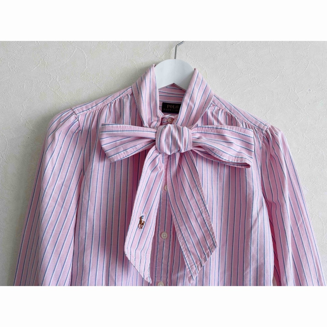 POLO RALPH LAUREN - ポロラルフローレンボウタイ ブラウス ポニー刺繍