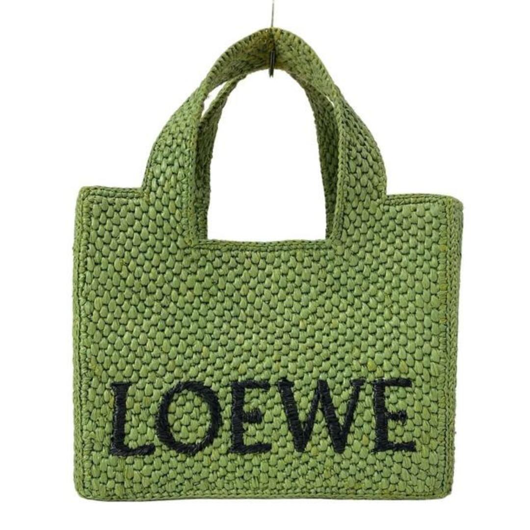 LOEWE(ロエベ) トートバッグ美品 フォント トート スモール グリーン