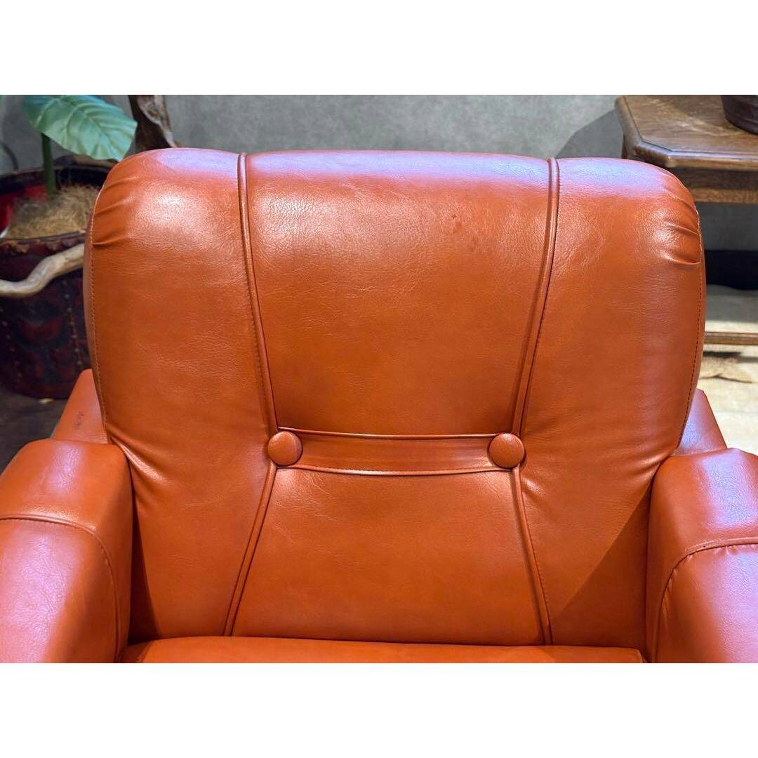 カリモク karimoku オレンジソファ タフティング ヴィンテージ SG