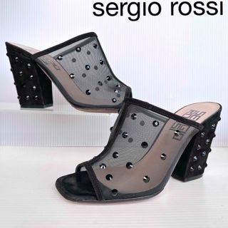 Sergio Rossi - セルジオロッシ ラインストーン ミュール サンダル