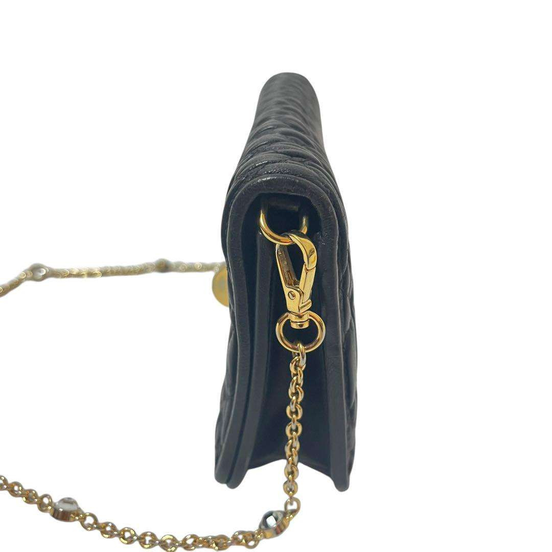 MIU MIU - miumiu クリスタルクロケナッパレザーミニバッグ マトラッセ