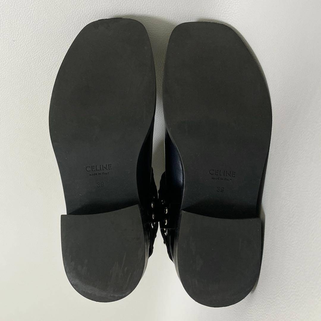 CELINE - CELINE / カマルグ バイカー チェルシーブーツ 39 ブラックの