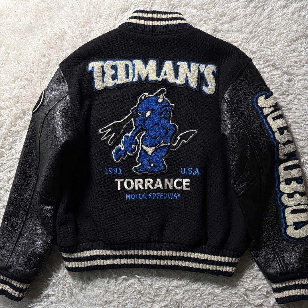 TEDMAN - 【激レア/42サイズ】TEDMAN スタジャン 袖レザー ブラック