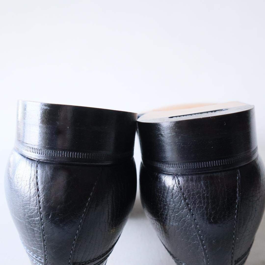 a.testoni - 未使用 ア・テストーニ Uチップドレスシューズ 黒 7 26cm