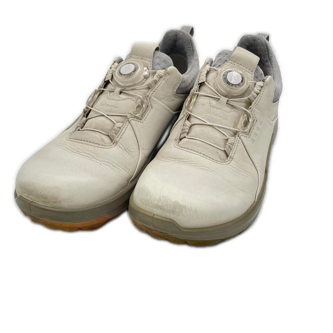ECCO - coco 中古 エコー ecco ゴルフシューズ 38 24cm ホワイト系