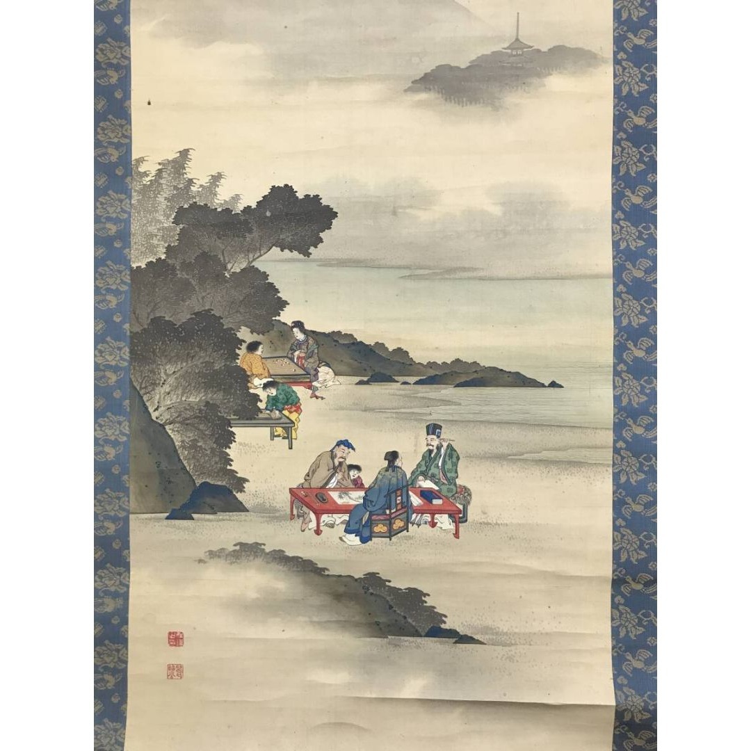 真作/原在謙/人物図/山水図/掛軸☆宝船☆AK-229の通販 by 掛軸✩宝船