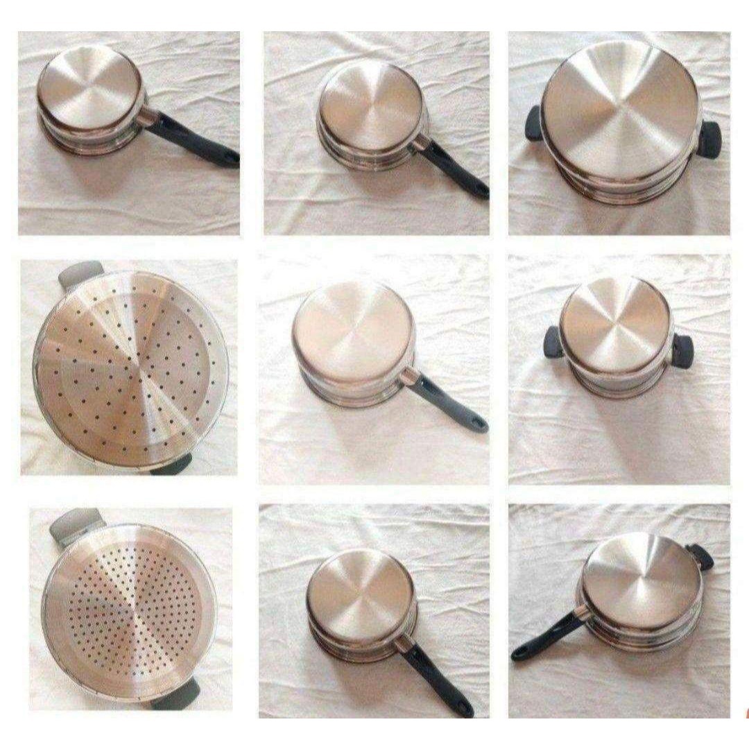 アムウェイ 2024年 綺麗 24ピースセット鍋 黒インダクションレンジ↓