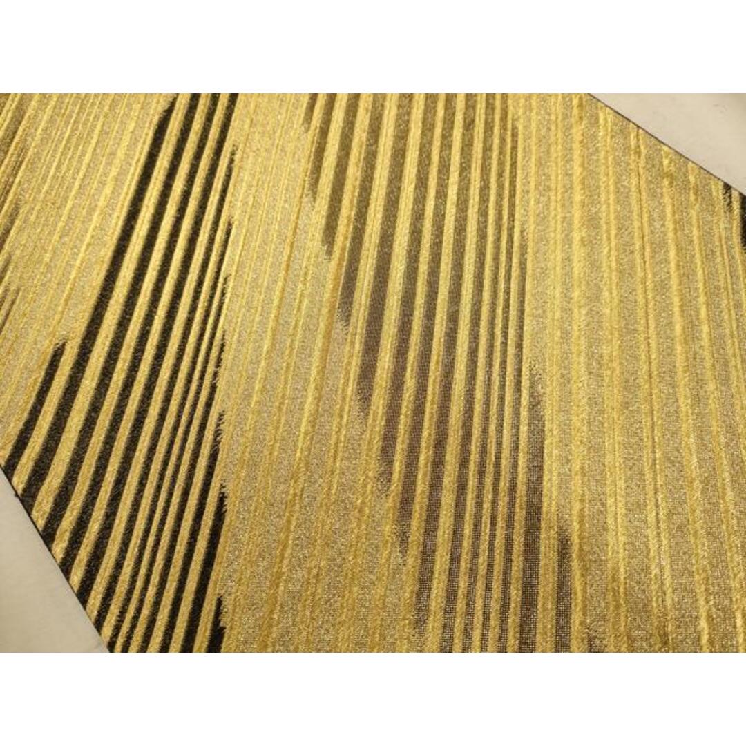 平和屋着物◎六通柄袋帯 斜縞 金糸 正絹 逸品 AABA4767dtの通販 by