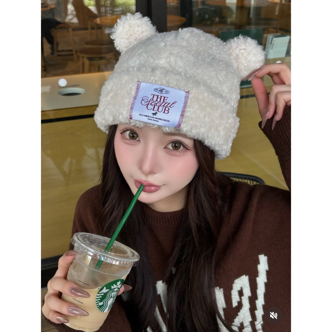 Darich - 新品未開封 ダーリッチ テディベアハット アイボリー フリー