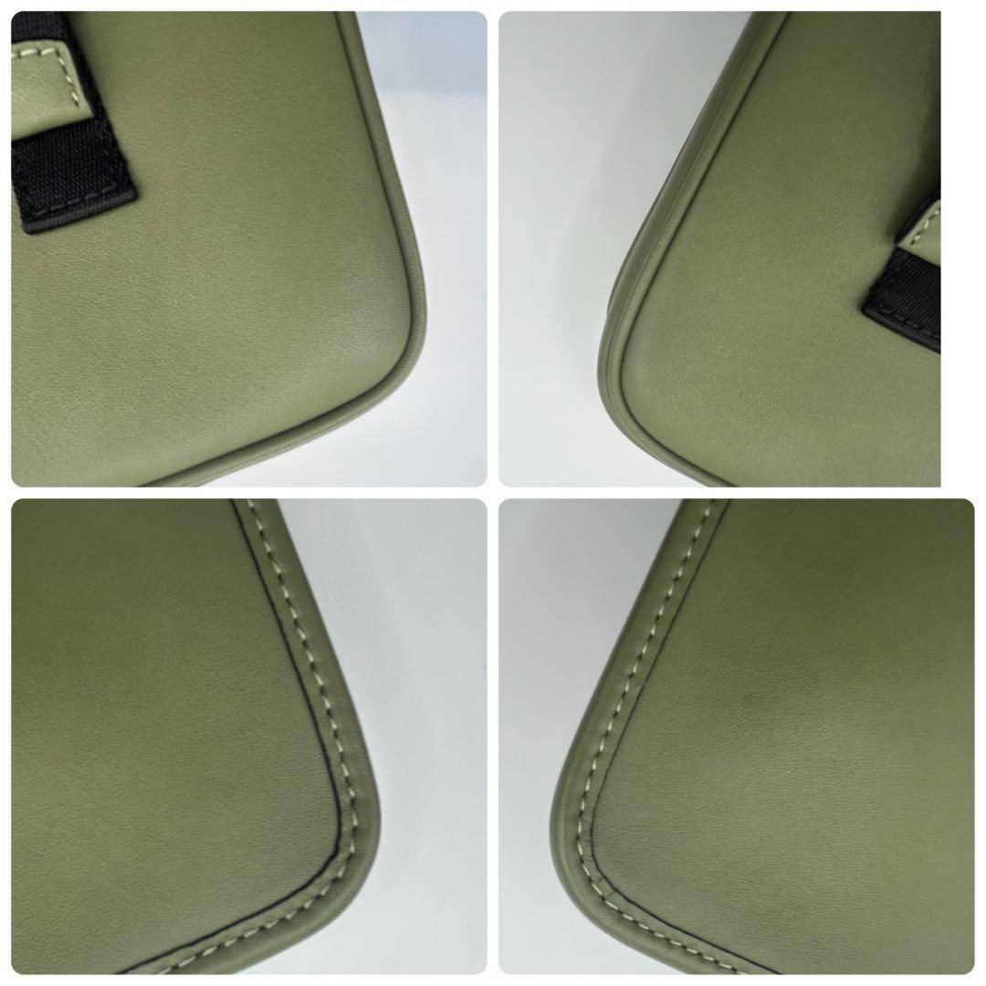 極美品✨COACH ショルダーバッグ レーサー フォン クロスボディ 収納袋 緑