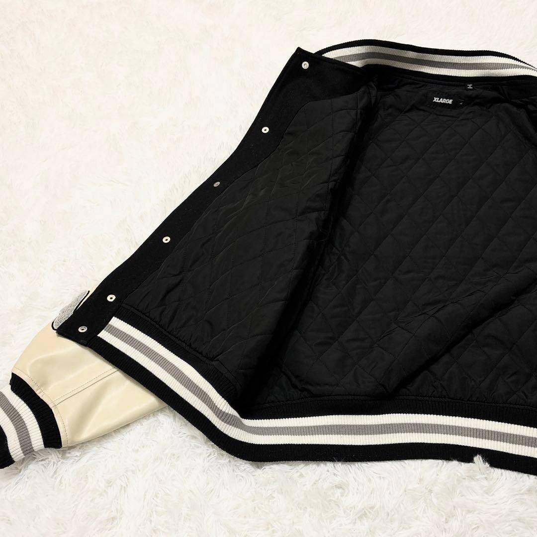 XLARGE - 美品 XLARGE スタジャン ワッペンロゴ ジップアップ Lサイズ