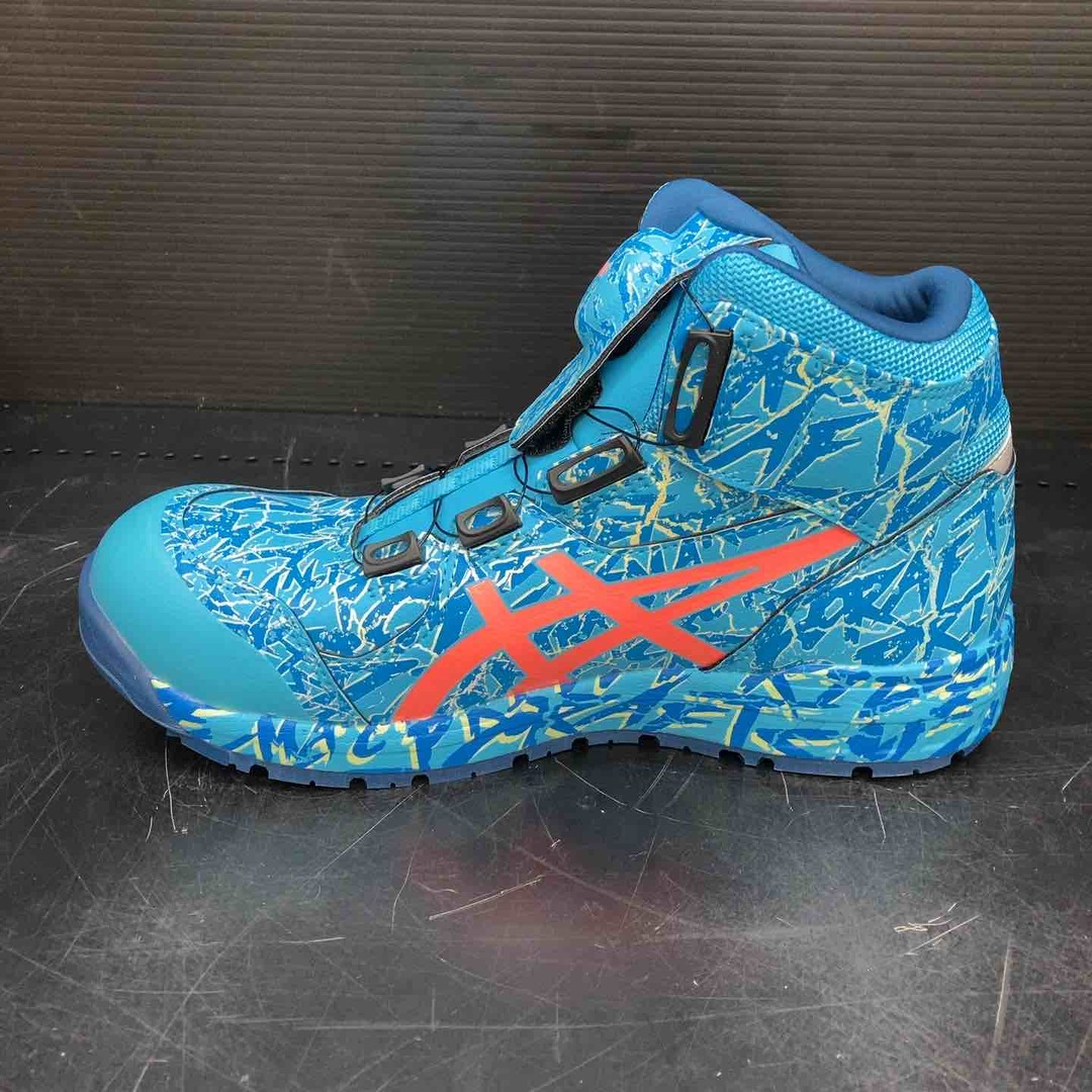 asics CP304限定希少色ハイカット安全靴 青 asics CP304限定希少色