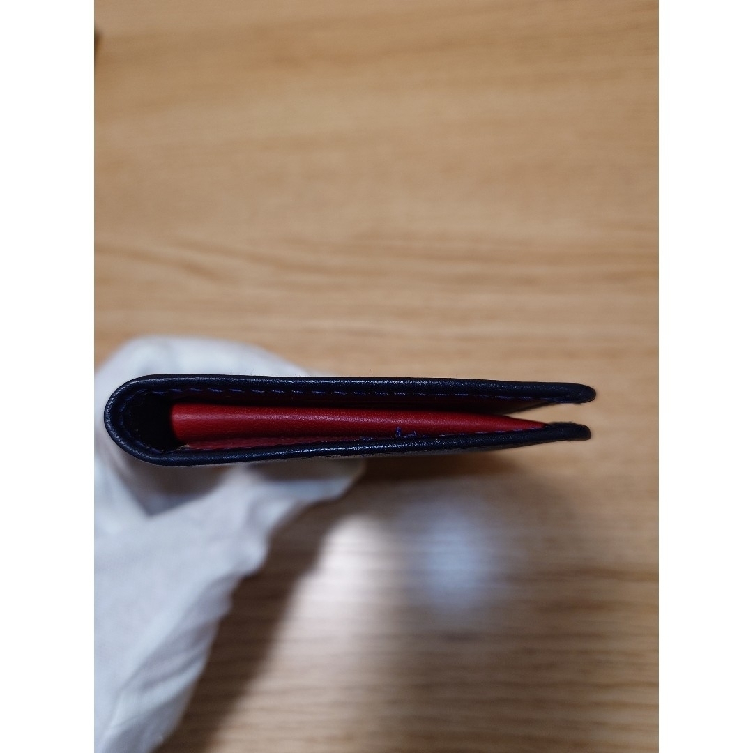 ホワイトハウスコックス Whitehouse Cox ネイビー×レッド 名刺入れの