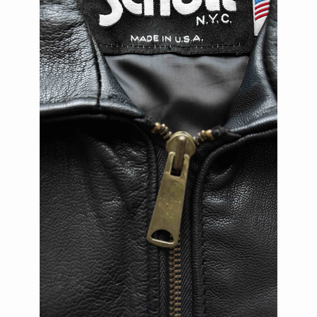 90s USA製 ショットSchott 243VW ライダース シングルベストの通販はau