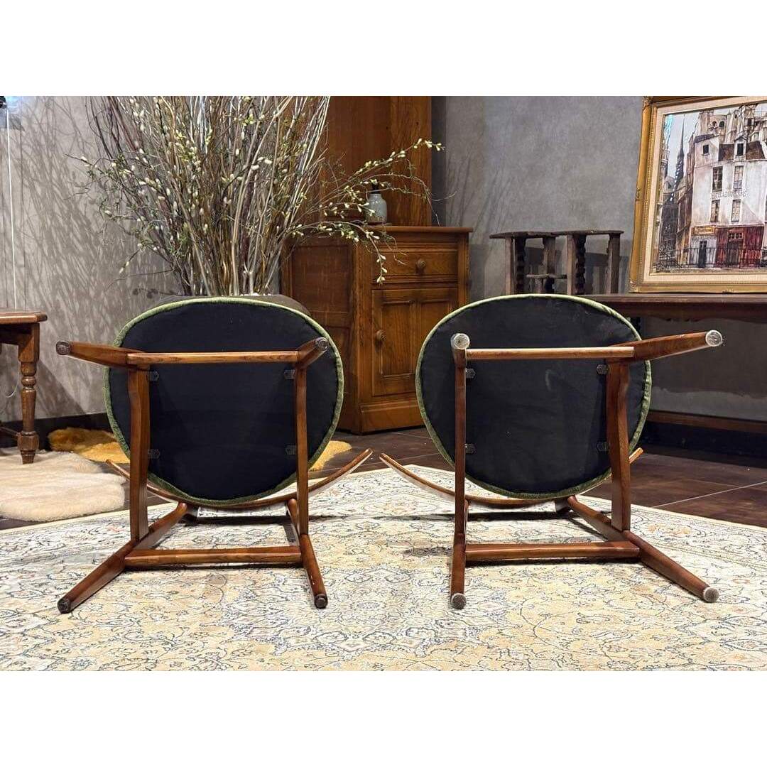 北欧テイスト ダイニングチェア グリーン アンティーク ヴィンテージ nZ