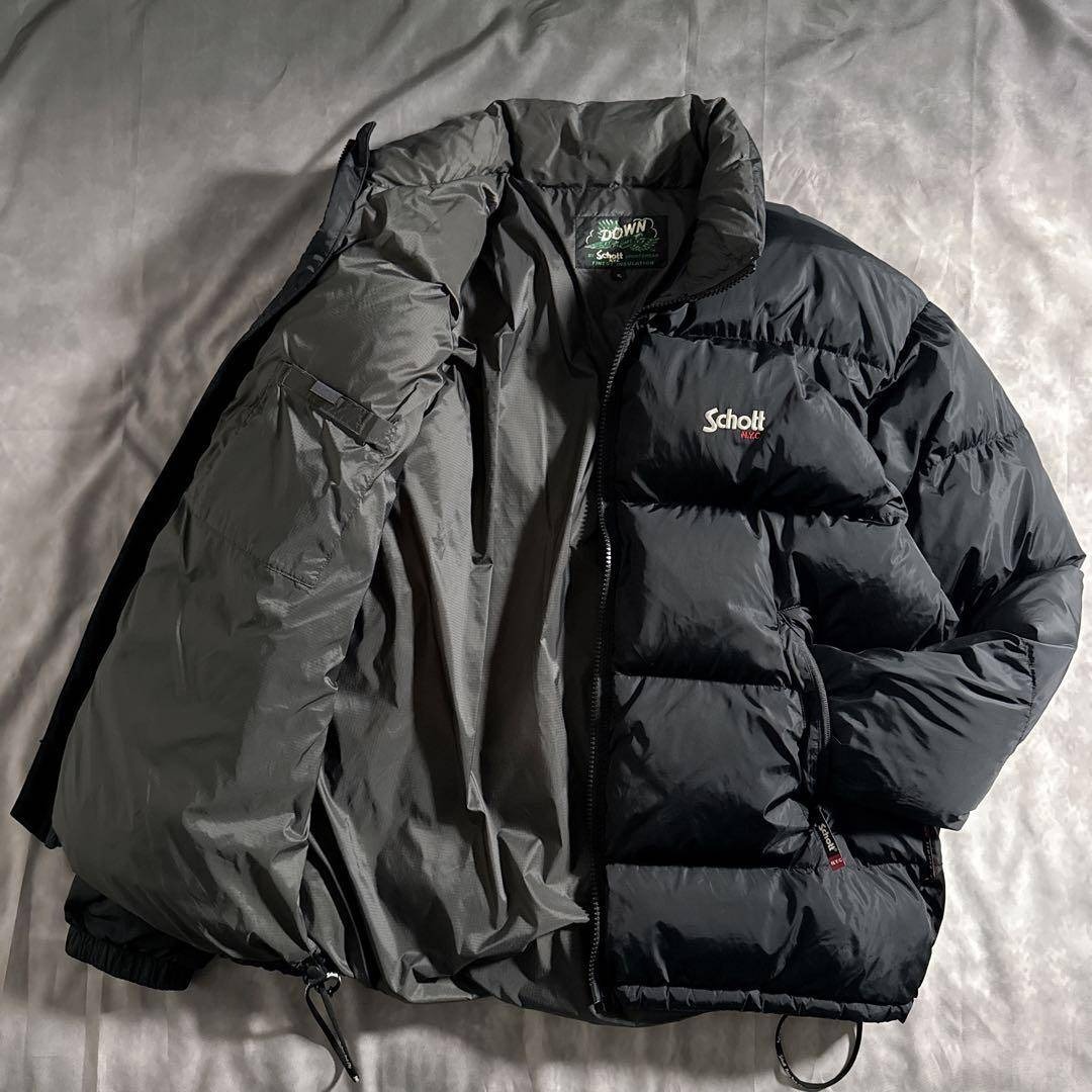 schott - Schott ショット ダウンジャケット 刺繍ロゴ 肉厚 ヌプシ 短