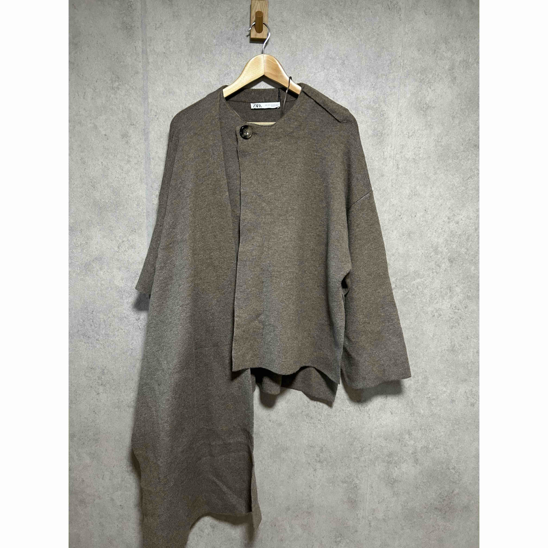 ZARA - スカーフ付きショートニットコートの通販 by Rin Rin ｜ザラ