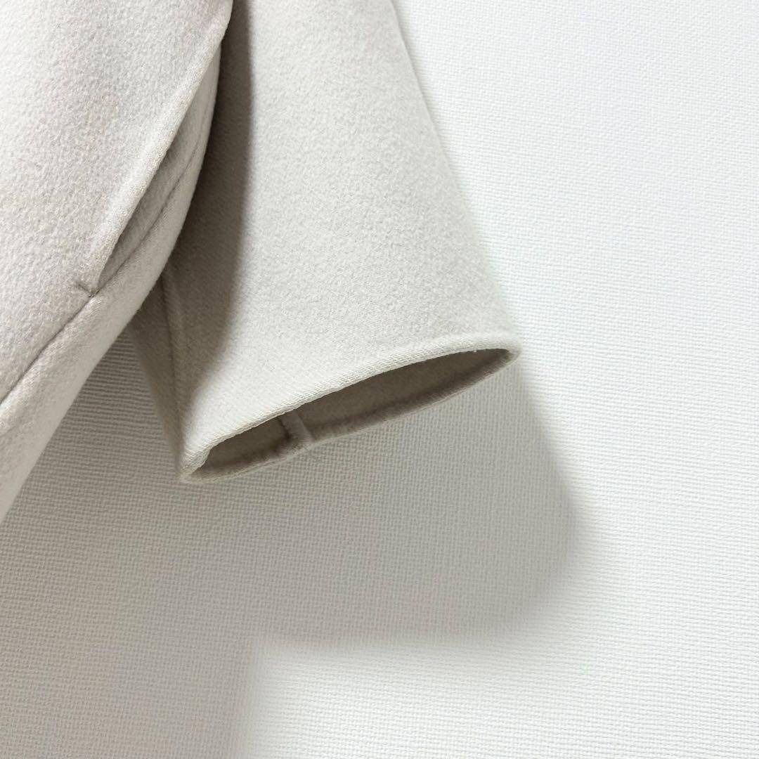 ebure super120 ダブルビーバーダブルオーバーコート オフホワイト