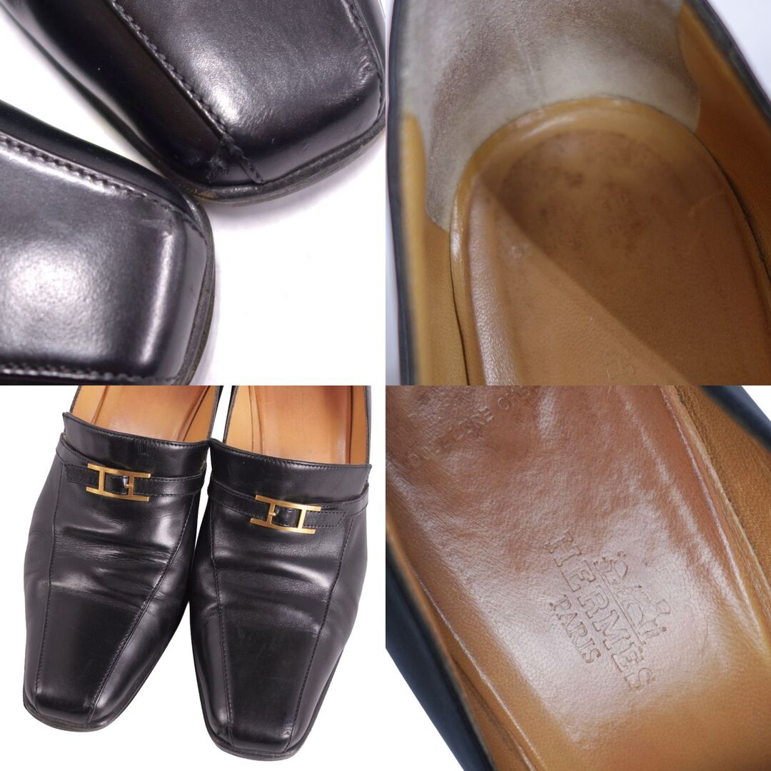 HERMES - エルメス HERMES ローファー パンプス ヒール アピ金具