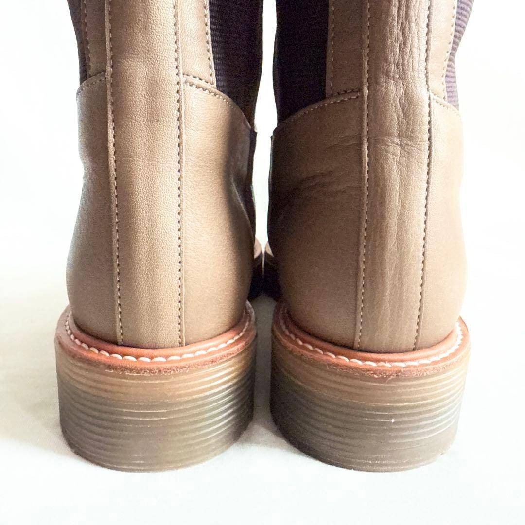 未使用品】パラスパレス レザー サイドゴアミドルブーツ DKソール